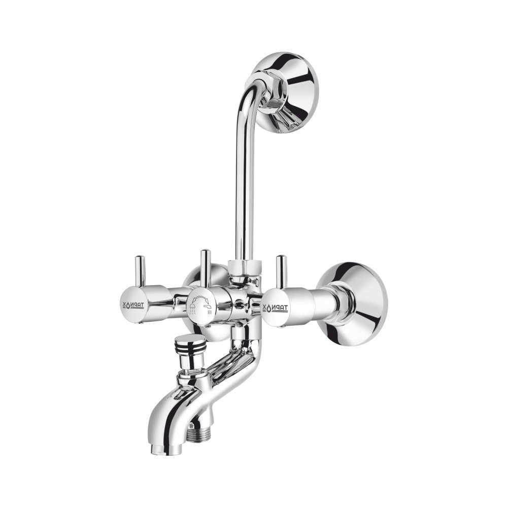 T-1010 - Wall Mixer 3 In 1 With Bend For Overhead Shower