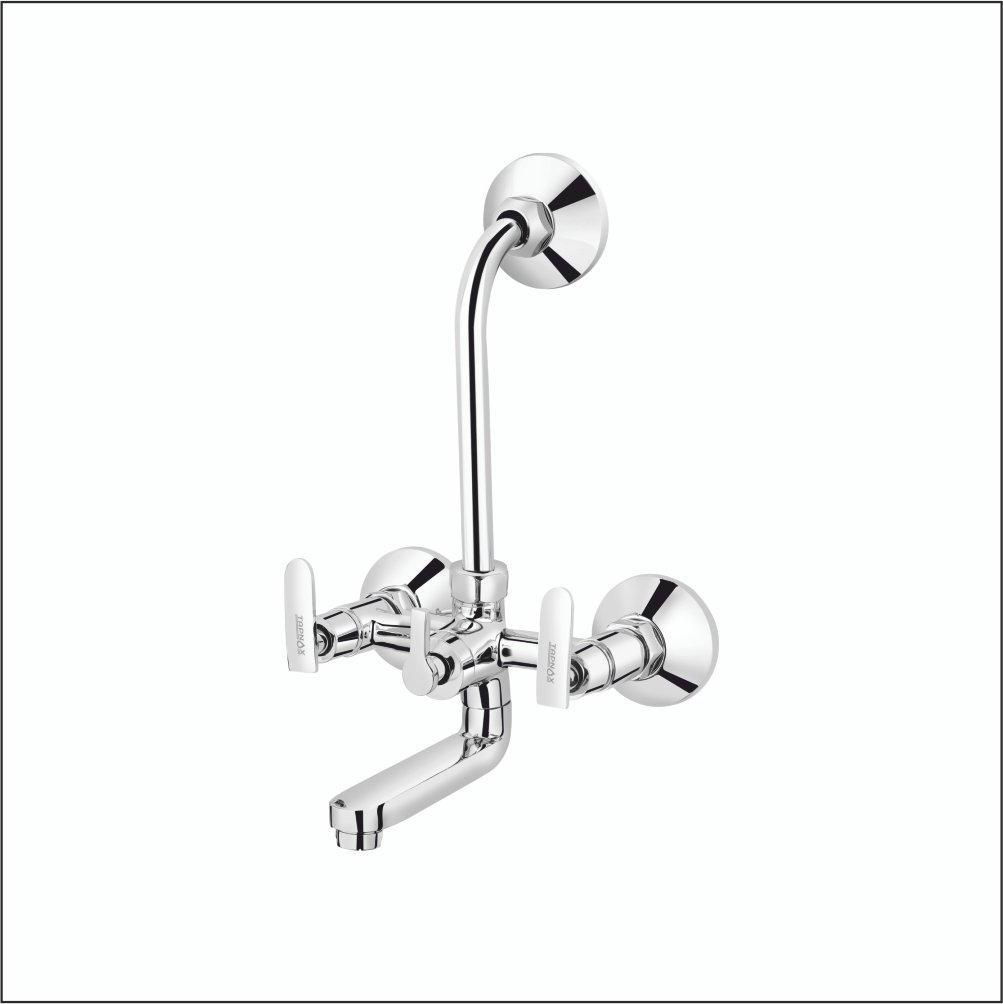 T-5009 - Wall Mixer 2 In 1 With Bend For Overhead Shower