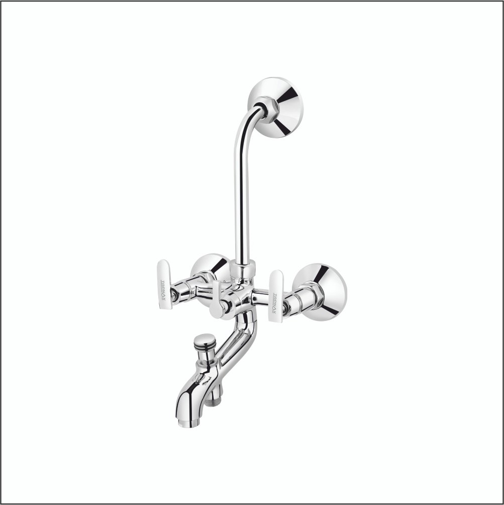 T-5010 - Wall Mixer 3 In 1 With Bend For Overhead Shower