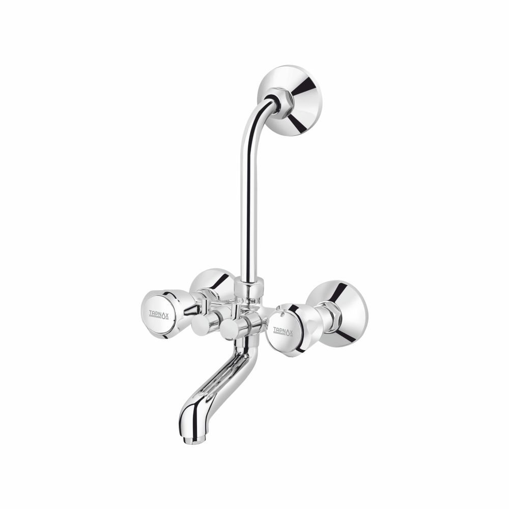 T-8009 - Wall Mixer 2 In 1 With Bend For Overhead Shower