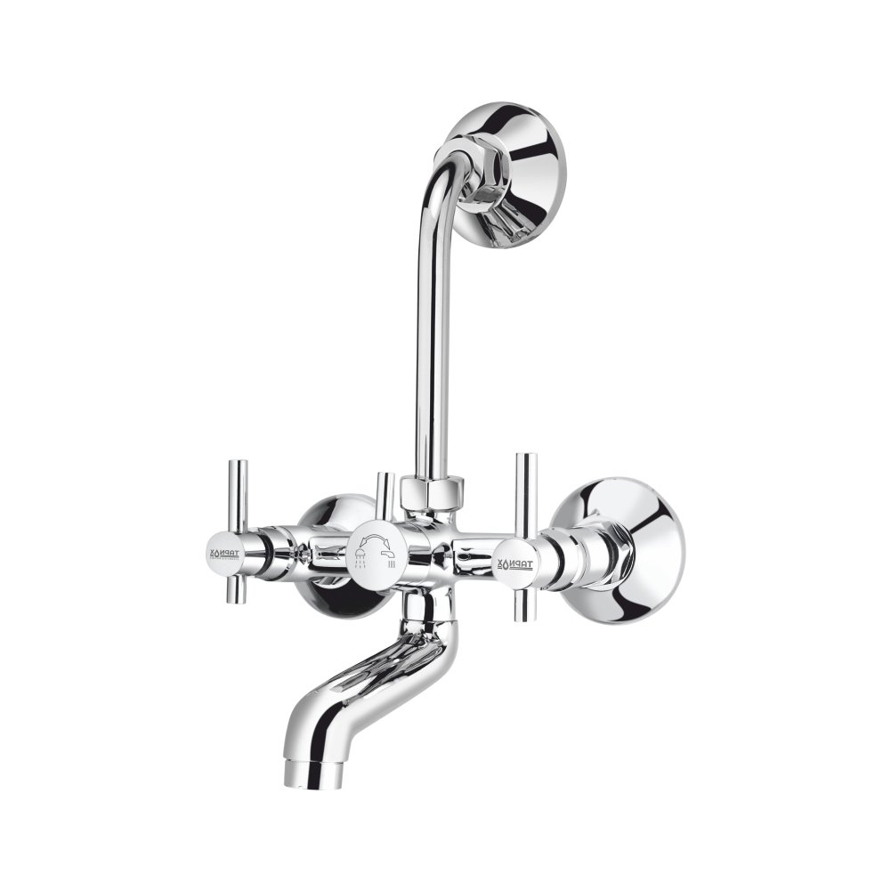 T-7009 - Wall Mixer 2 In 1 With Bend For Overhead Shower